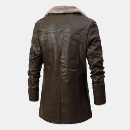 Brandon - chaqueta de cuero de invierno para hombre.