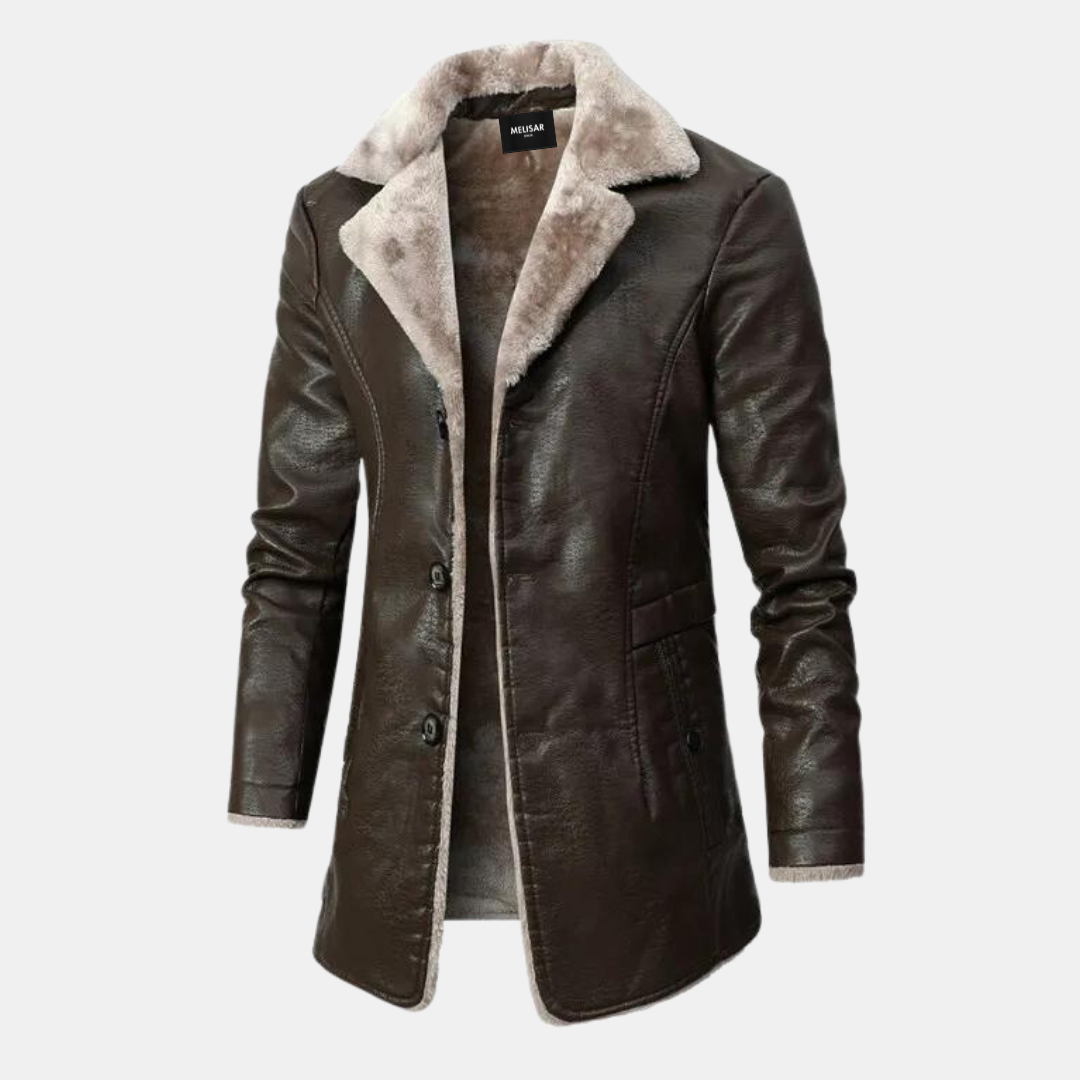 Brandon - chaqueta de cuero de invierno para hombre.