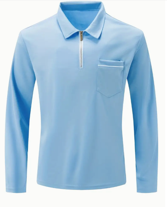 RALPH POLO - Elegante jersey con cremallera para hombre (diseño italiano)