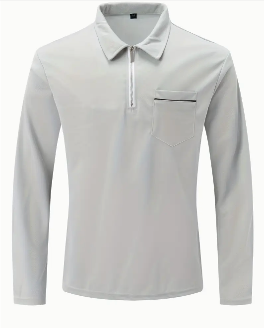 RALPH POLO - Elegante jersey con cremallera para hombre (diseño italiano)