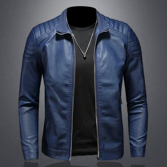 Cazadora bomber de piel para hombre - Karl