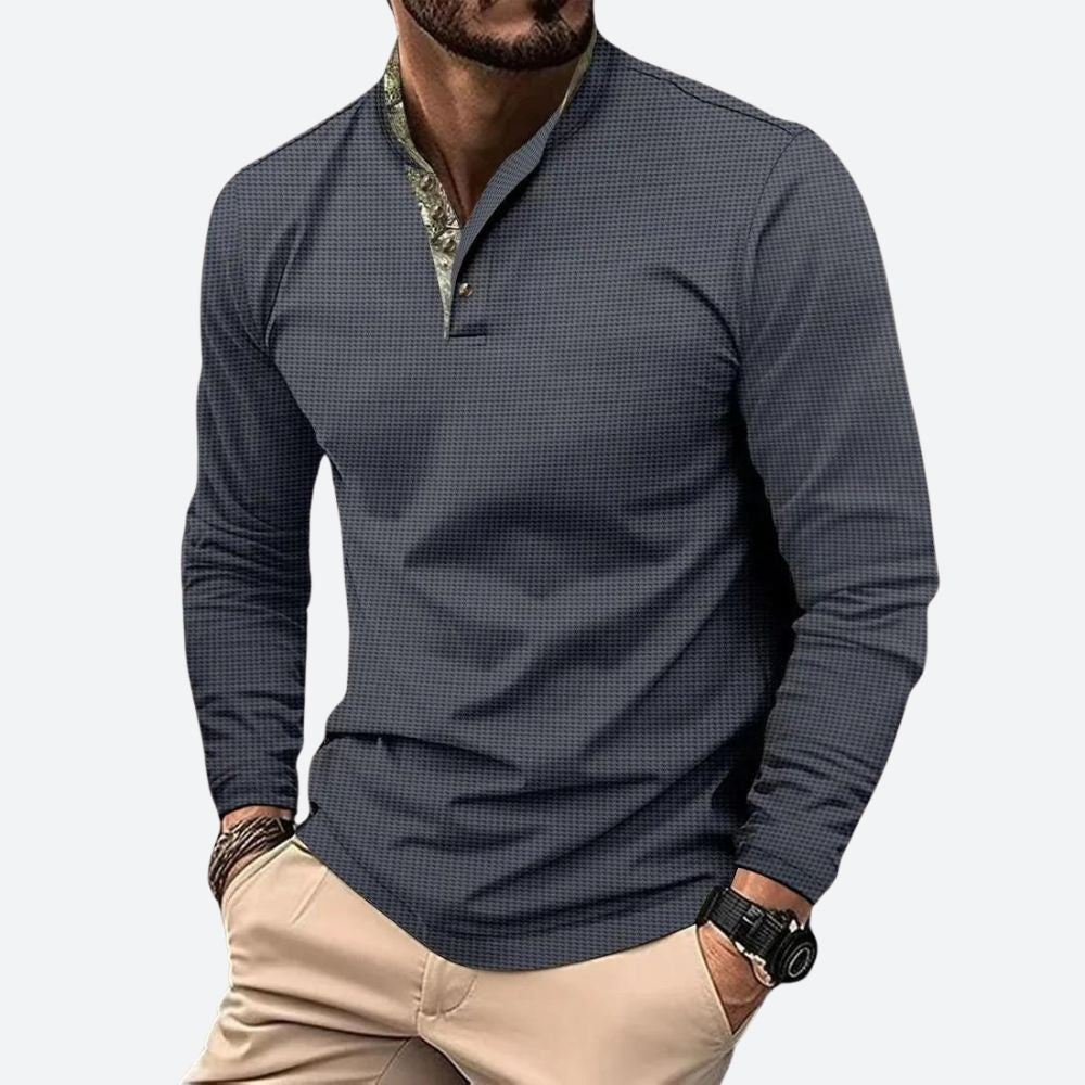 Elegante polo de manga larga para hombre - Siegfried