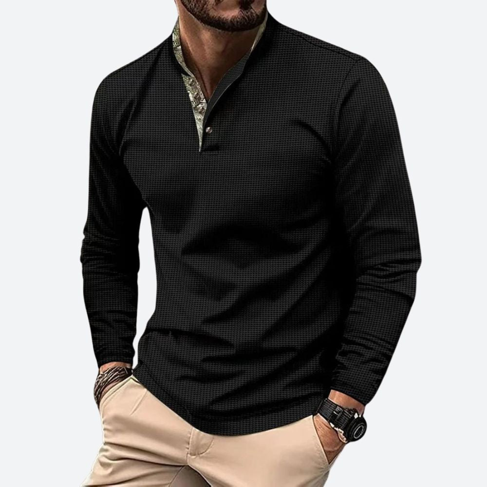 Elegante polo de manga larga para hombre - Siegfried