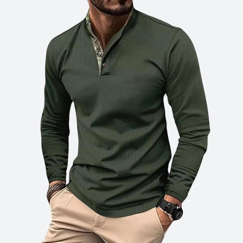 Elegante polo de manga larga para hombre - Siegfried